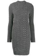 Philosophy Di Lorenzo Serafini Embellished Knitted Dress - Grey