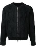 Fagassent - Distressed Effect Bomber Jacket - Men - Cotton/polyurethane - 3, Black, Cotton/polyurethane