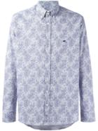 Etro Paisley Print Shirt, Size: 39, Blue, Cotton