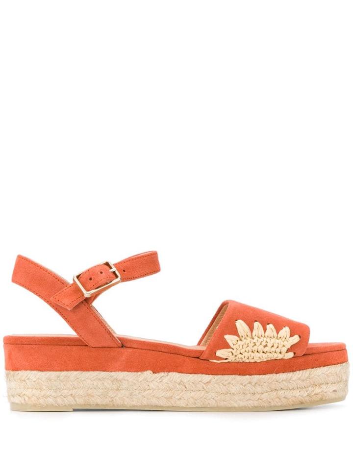 Castañer Wara Platform Espadrilles - Orange