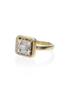 Mindi Mond Yellow Gold Clarity Framed Diamond Ring - Metallic
