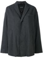 Pas De Calais - Oversized Blazer - Women - Linen/flax/polyester/polyurethane/rayon - 38, Grey, Linen/flax/polyester/polyurethane/rayon