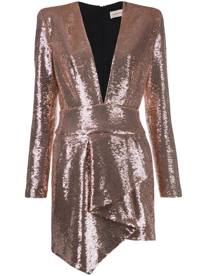 Alexandre Vauthier Asymmetric Sequin Midi Dress - Pink