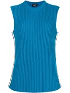 Calvin Klein 205w39nyc Ribbed Knitted Top - Blue