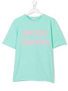 Natasha Zinko Kids Teen Printed T-shirt - Green