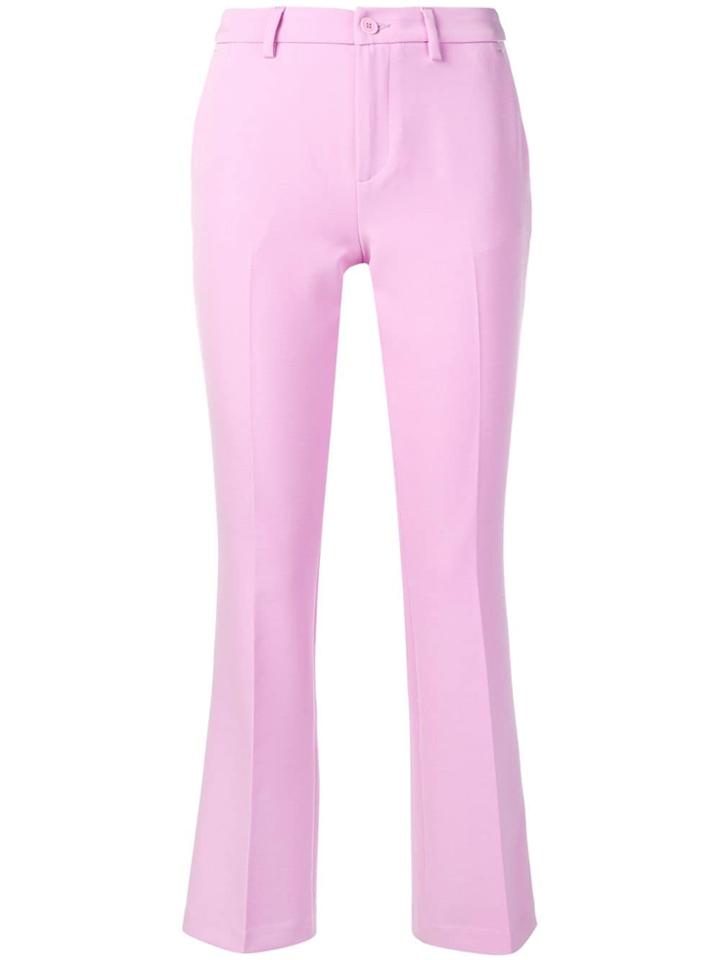Liu Jo Cropped Bootcut Trousers - Purple