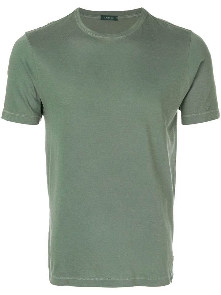 Zanone Crew Neck T-shirt - Green