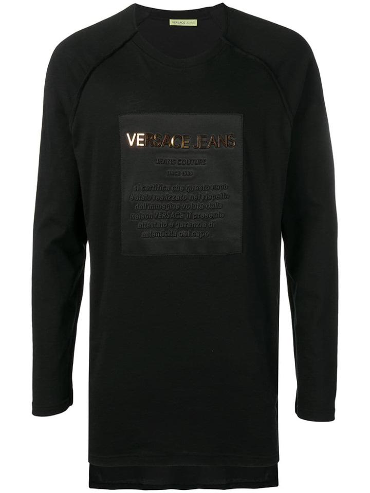 Versace Jeans Longsleeved Logo T-shirt - Black