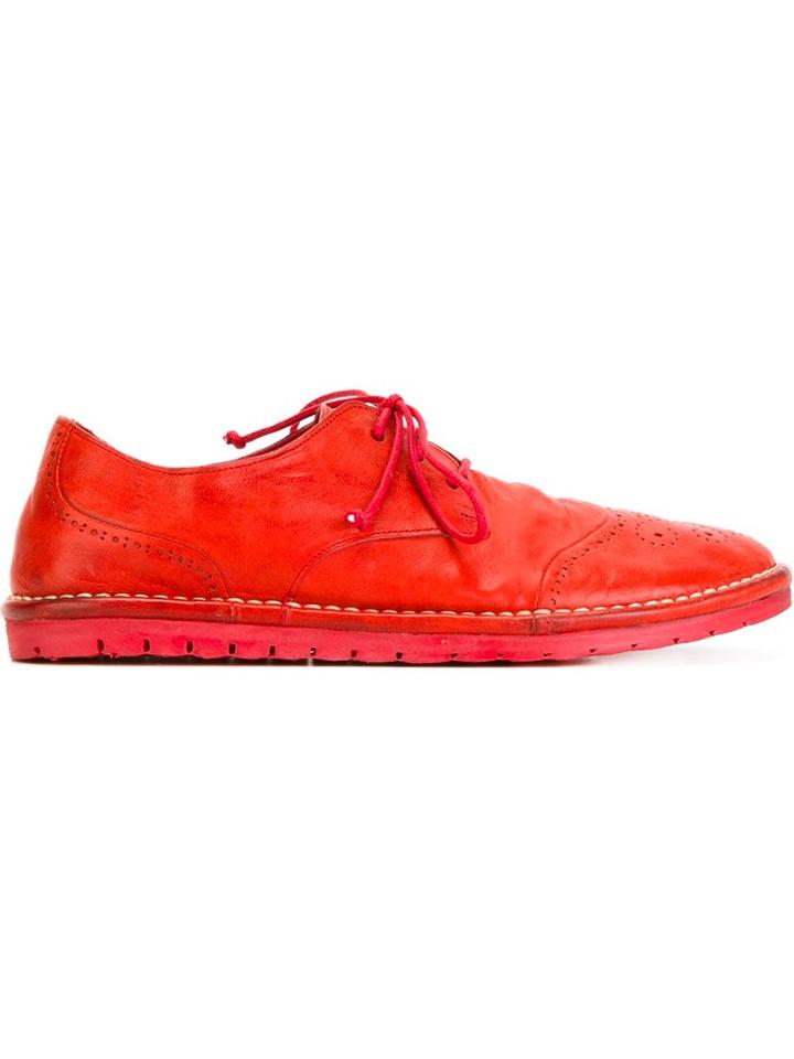 Marsèll Rubber Sole Brogues, Women's, Size: 36, Red, Calf Leather/rubber