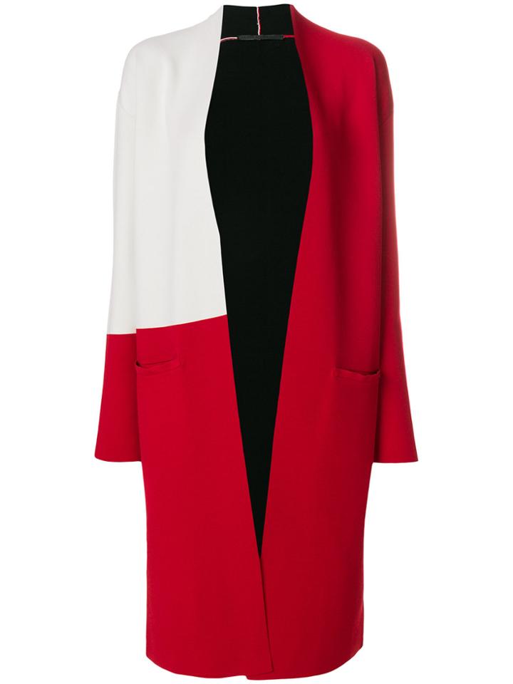 Haider Ackermann Single-breasted Colour Block Coat - Red