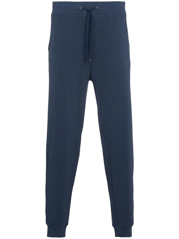 Lot78 Navy Rib Cuff Pants - Blue