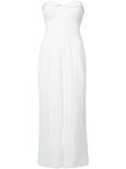 Brandon Maxwell - Strapless Jumpsuit - Women - Polyester/spandex/elastane/viscose - 6, White, Polyester/spandex/elastane/viscose