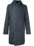 Stephan Schneider Buttoned Hooded Coat, Men's, Size: Iii, Grey, Wool