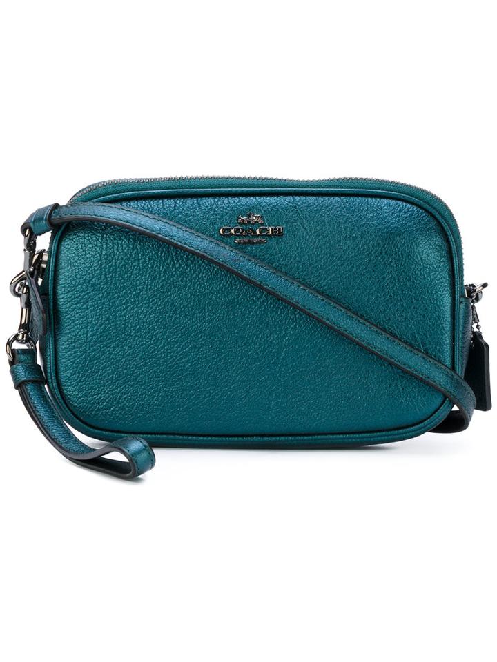 Coach - Logo Plaque Cross Body Bag - Women - Calf Leather - One Size, Grey, Calf Leather