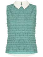 Tu Es Mon Trésor Frill-detail Sleeveless Blouse - Green