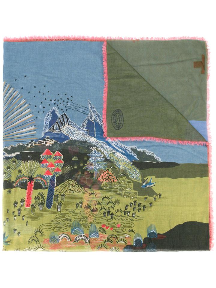 Valentino Garden Print Scarf, Women's, Modal/cashmere
