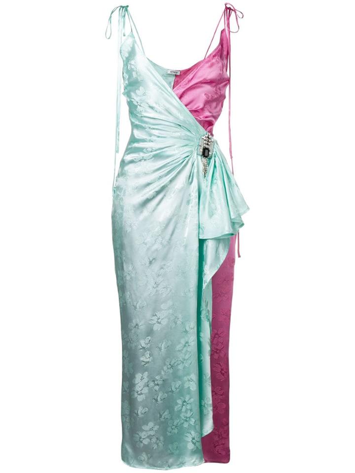 Attico Floral-jacquard Dress - Green