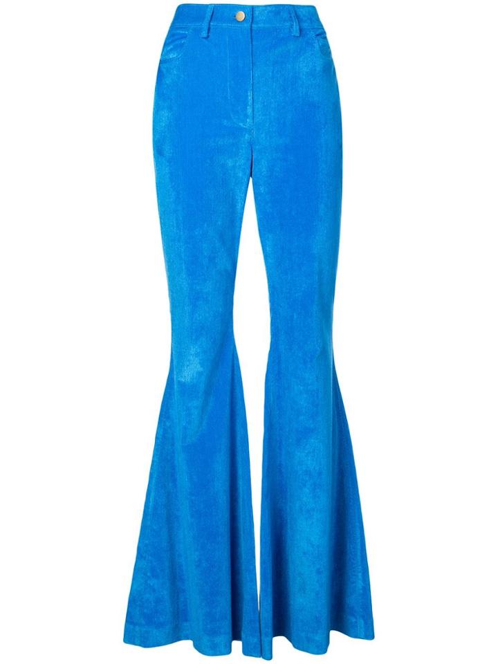 Rosie Assoulin High-waisted Bootcut Trousers - Blue