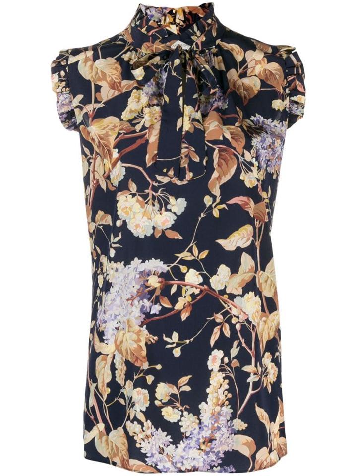 Zimmermann Ruffled Sleeveless Blouse - Blue