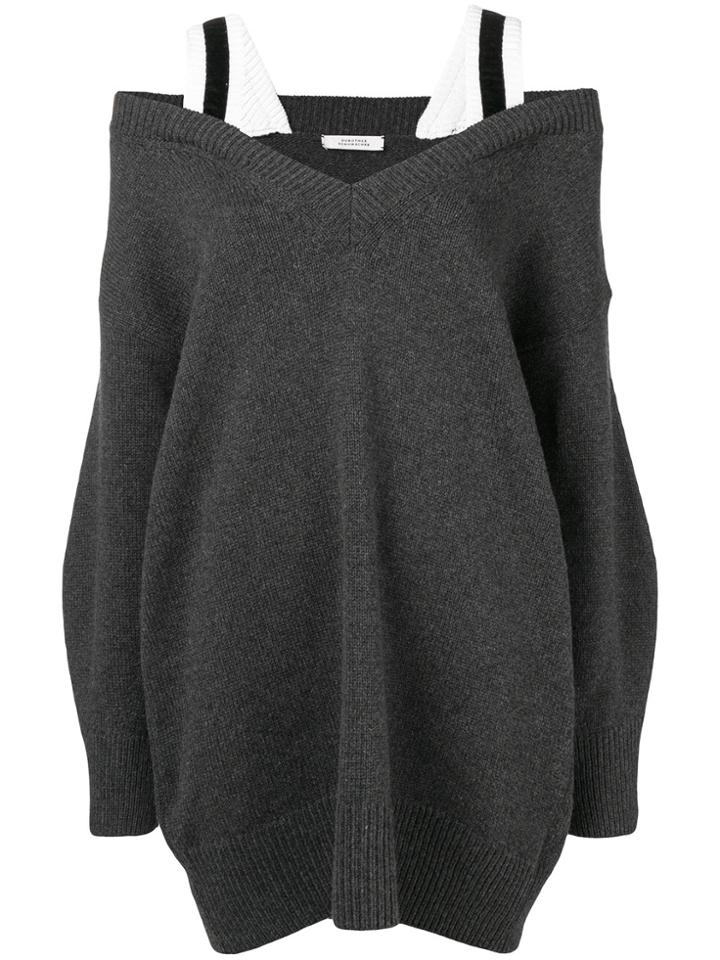 Dorothee Schumacher Cold Shoulder Jumper - Grey