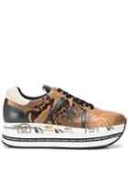 Premiata Beth Reptile Platform Sneakers - Neutrals