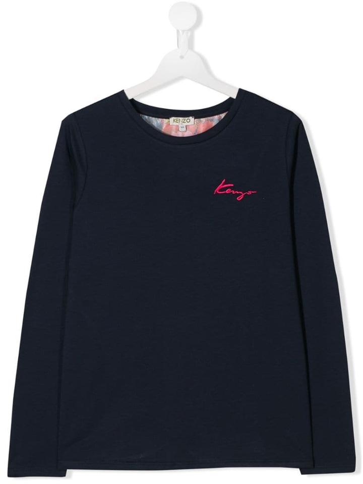 Kenzo Kids Signature Logo T-shirt - Blue
