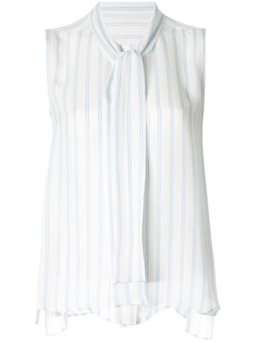 Des Prés Striped Blouse - White