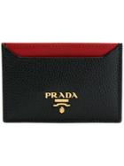 Prada Grained Logo Cardholder - Black