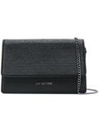 Love Moschino Crystal Embellished Shoulder Bag - Black