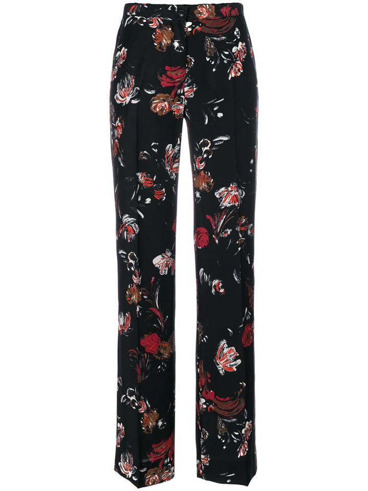 Designers Remix White Trim Velvet Trousers - Black