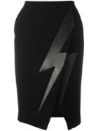 Neil Barrett Lightning Bolt Skirt - Black