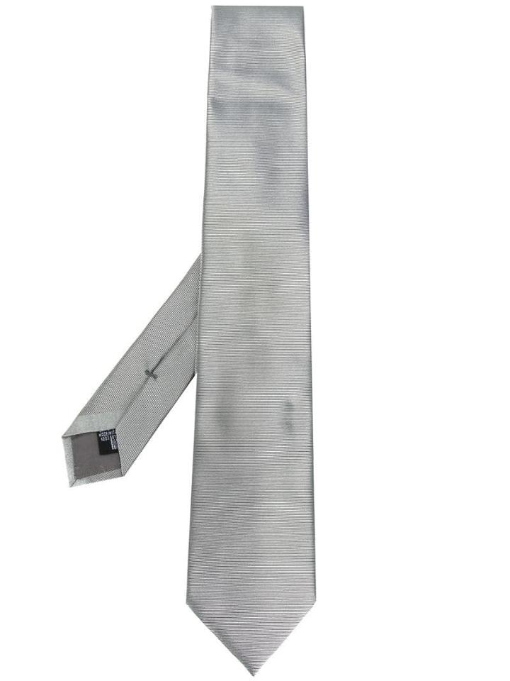 Emporio Armani Satin Tie - Grey