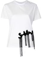 Minki Stitch Detail T-shirt - White