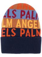 Palm Angels Logo Hoodie - Blue