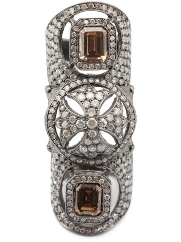 Loree Rodkin Maltese Cross Bondage Diamond Ring - Metallic