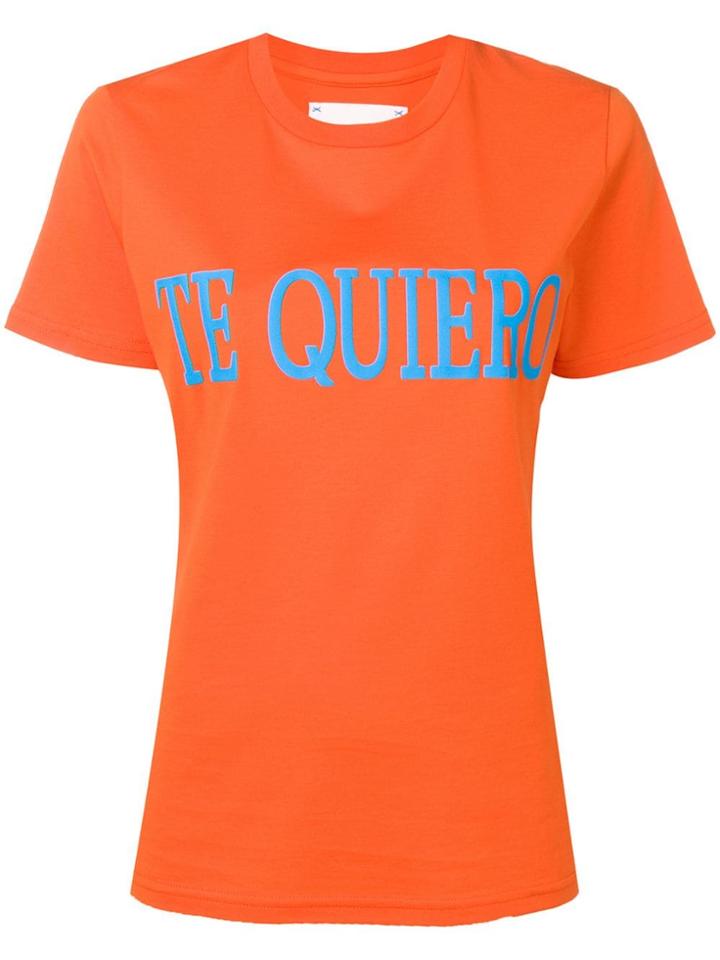 Alberta Ferretti Slogan T-shirt - Orange