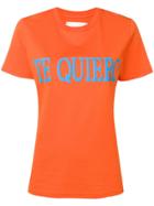 Alberta Ferretti Slogan T-shirt - Orange