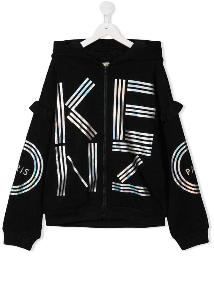 Kenzo Kids Teen Zipped Hoodie - Black