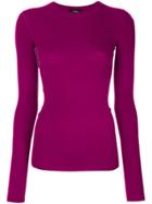 Theory Rib Knit Top - Pink & Purple