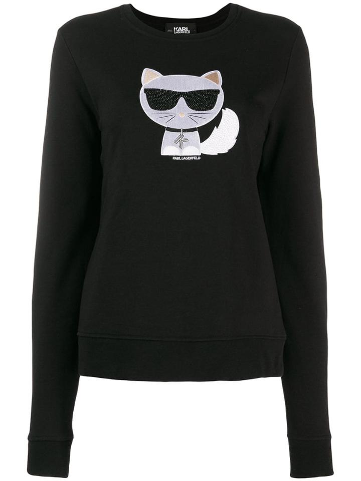 Karl Lagerfeld Ikonik Choupette Sweater - Black