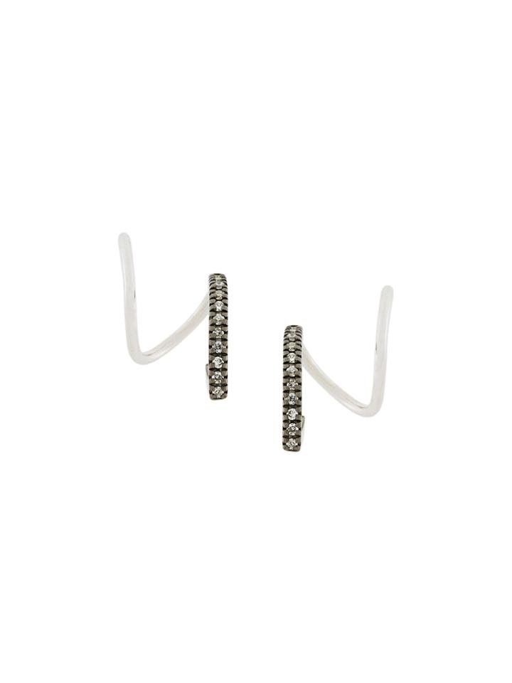 Maria Black 14kt Gold Bela Mono Diamond Earrings - Metallic