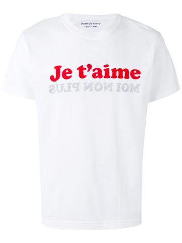 Darylstudio - 'je T'aime' Reversible T-shirt - Unisex - Cotton - Xl, White, Cotton