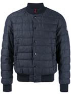 Moncler Padded Bomber Jacket, Men's, Size: 2, Blue, Cotton/polyamide/spandex/elastane/feather Down