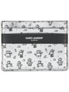 Saint Laurent Printed Cardholder - Silver