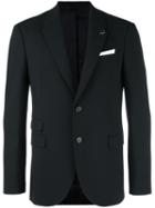 Neil Barrett Pocket Front Blazer, Men's, Size: 50, Black, Polyester/spandex/elastane/virgin Wool/cotton