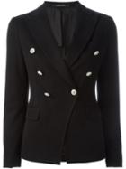 Tagliatore Double Breasted Jacket, Women's, Size: 42, Black, Cotton/cupro