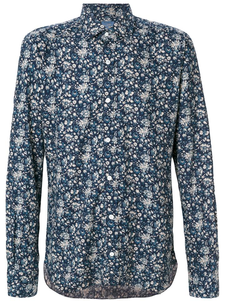 Barba Floral Print Shirt - Blue