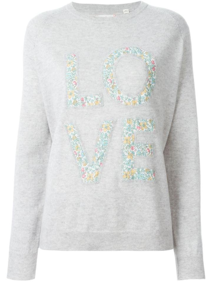 Chinti And Parker Love Applique Sweater