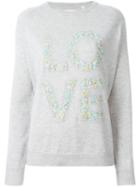 Chinti And Parker Love Applique Sweater