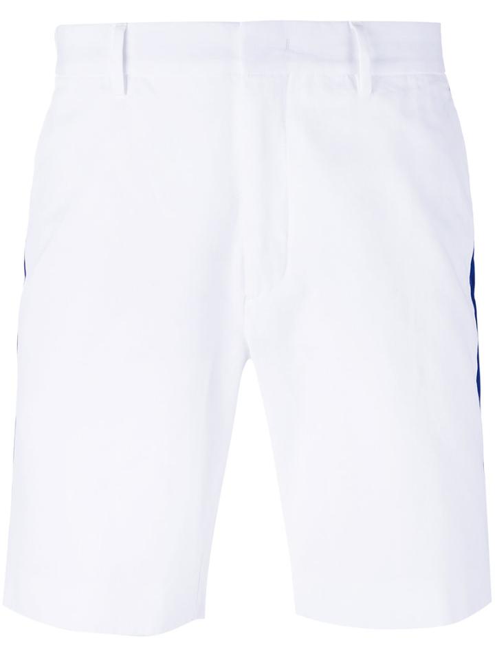 Msgm - Side Stripe Shorts - Men - Cotton - 52, White, Cotton